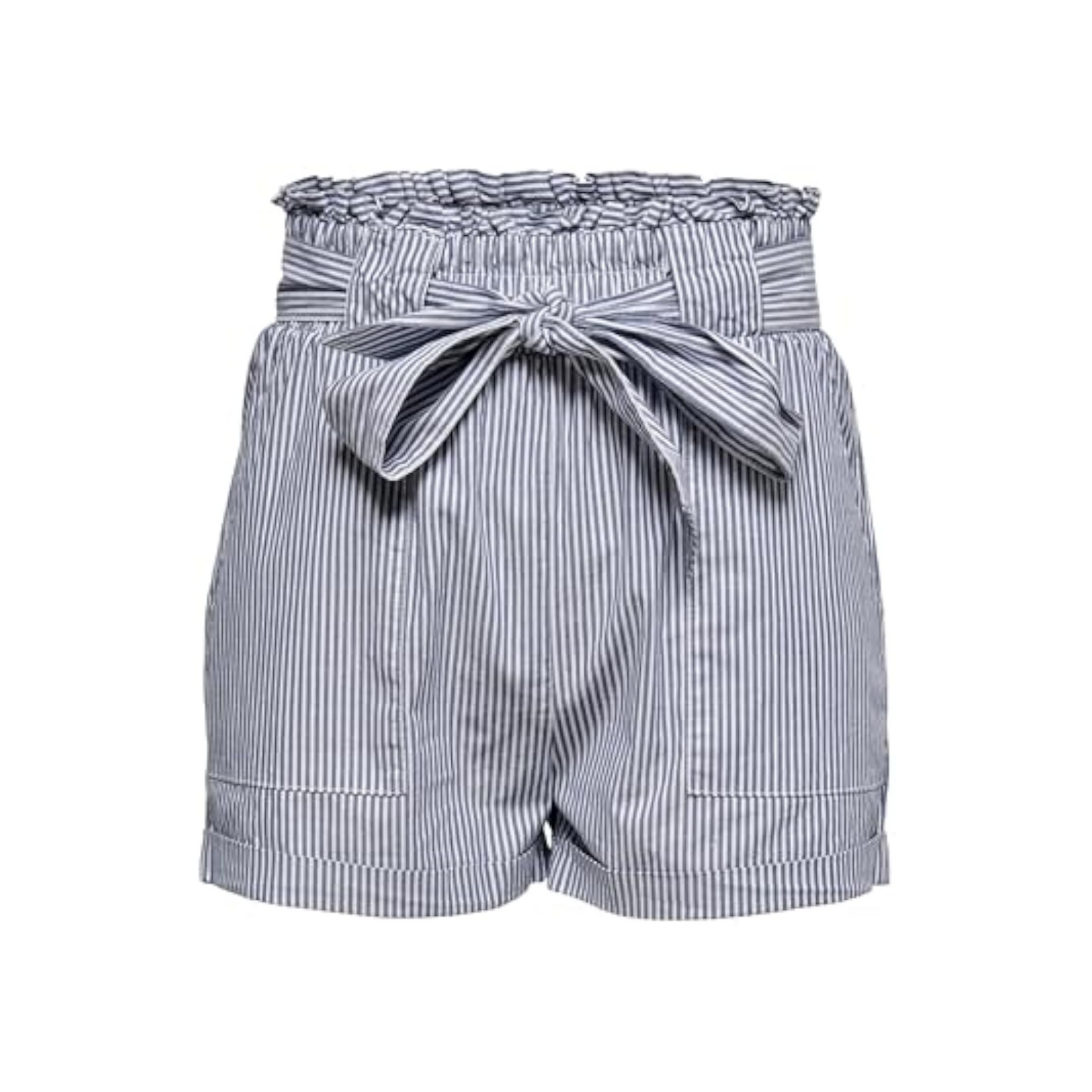 Women's Shorts Short Paperbag Shorts with Belt Mid Waist Elastic Waistband