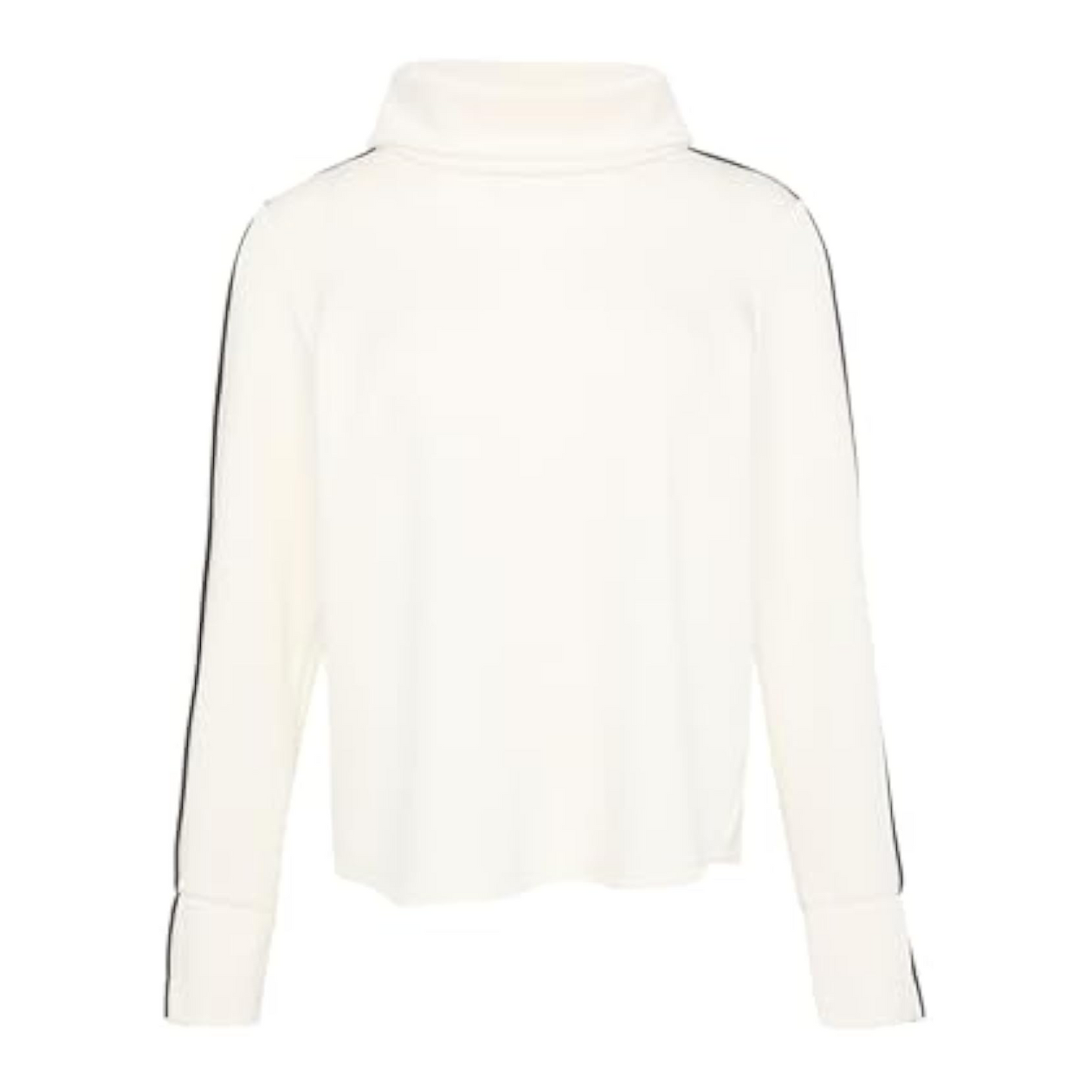 Sweatshirt with contrast details and slit sleeve hem
