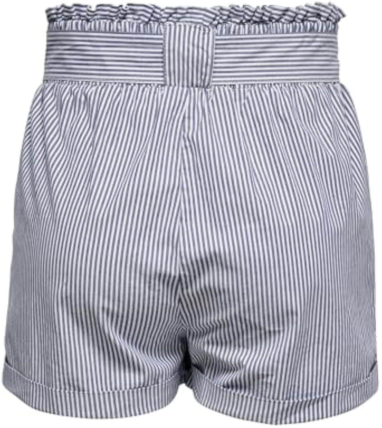 Women's Shorts Short Paperbag Shorts with Belt Mid Waist Elastic Waistband