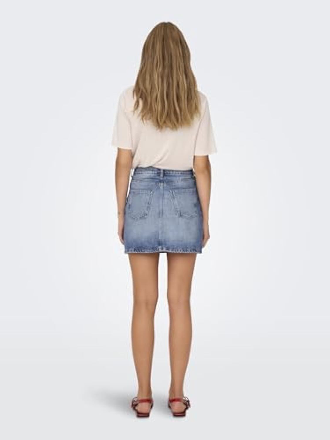 Female Denim Skirt Onlstella Denim Short Skirt, Light blue (light blue denim)