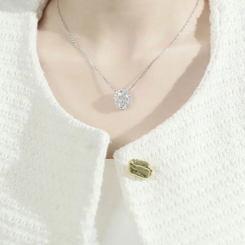 Moissanite S925 Silver 8 Carat Oval Egg