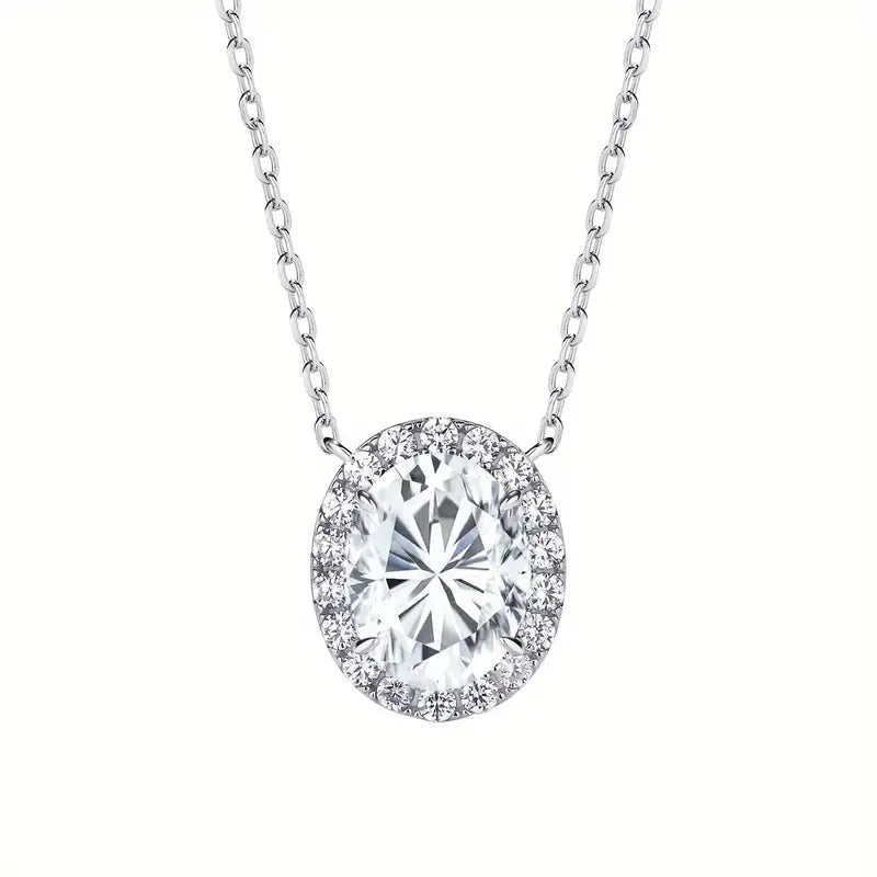 Moissanite S925 Silver 8 Carat Oval Egg