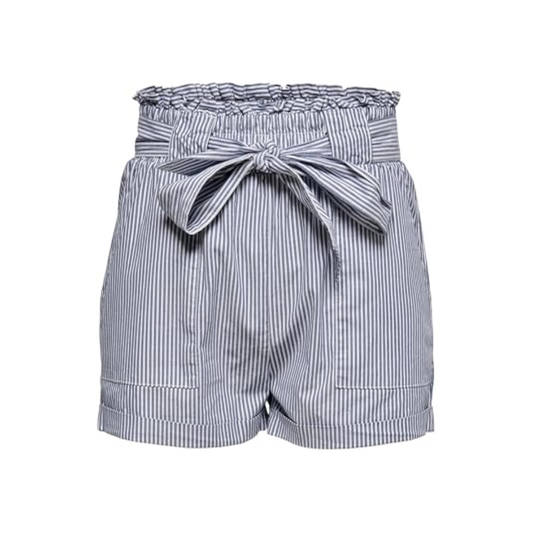 Women's Shorts Short Paperbag Shorts with Belt Mid Waist Elastic Waistband