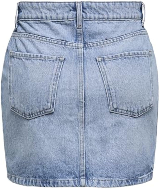 Female Denim Skirt Onlstella Denim Short Skirt, Light blue (light blue denim)